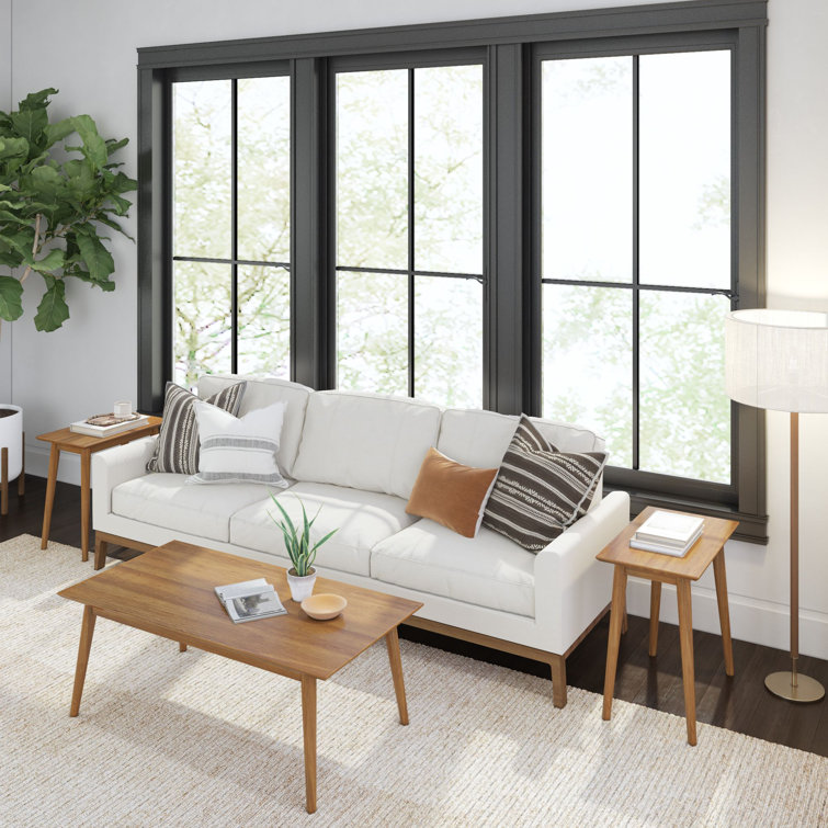 Pecan Solid Wood Mid-Century Modern Rectangular Coffee Table