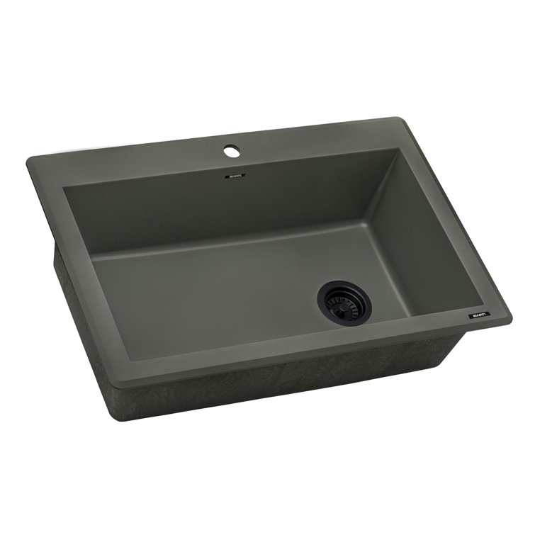 Juniper Green Granite Composite Single Bowl Kitchen Sink
