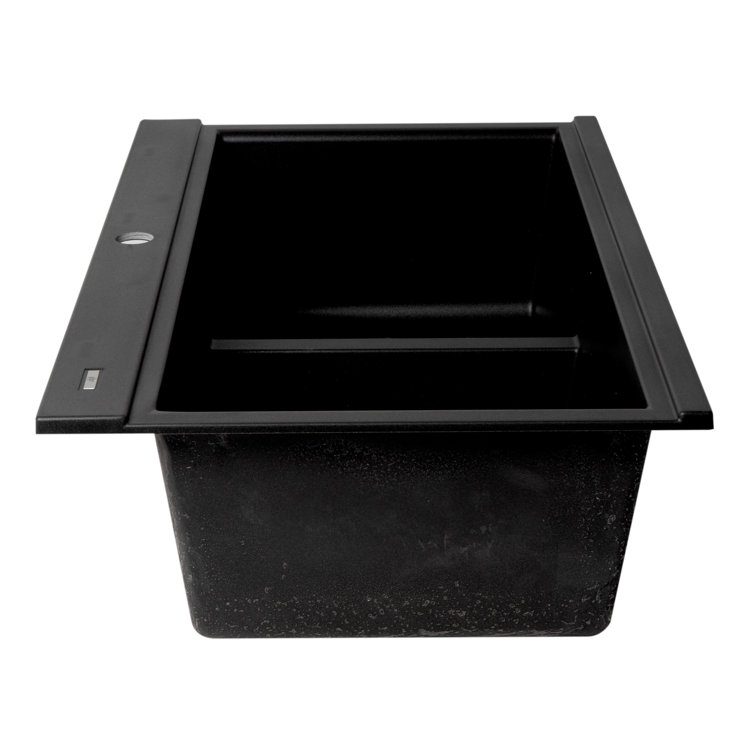 34'' Matte Black Granite Double Bowl Kitchen Sink