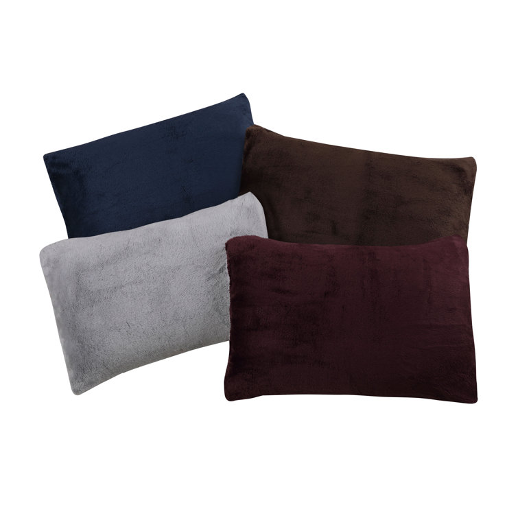 Gray King Reversible Faux Fur Down Alternative Comforter Set