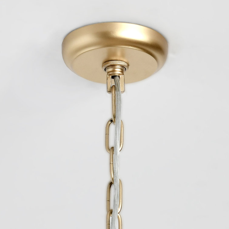Amanda White Beaded Three-Tier Chandelier