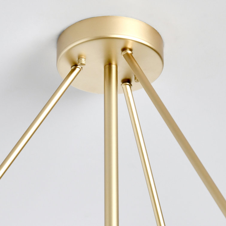 Gold and Clear Glass Tiered Chandelier with 16 Lights