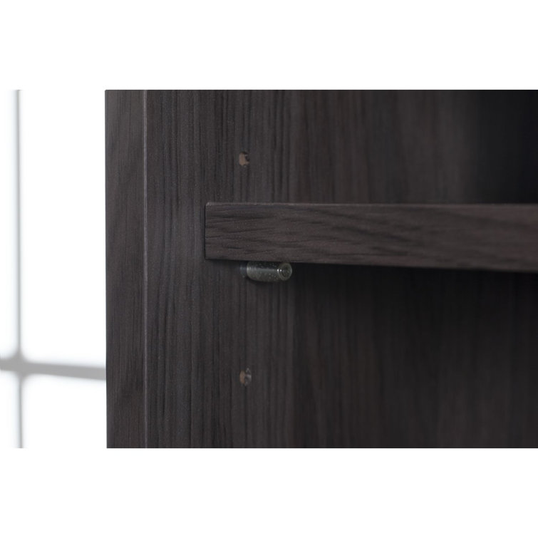 Cabot Traditional Heather Gray 5-Shelf Adjustable Bookcase