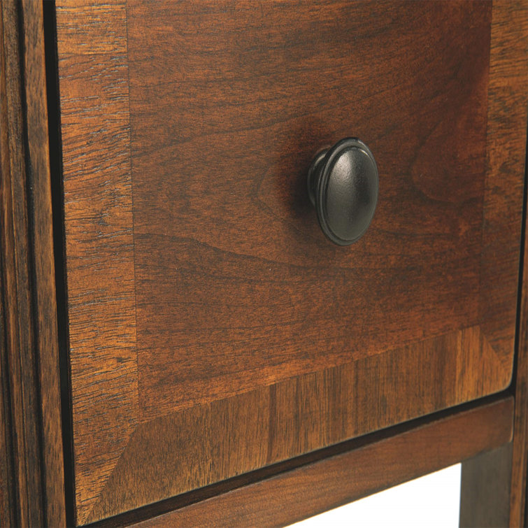 Contemporary Breegin Brown Rectangular Chairside End Table with Storage