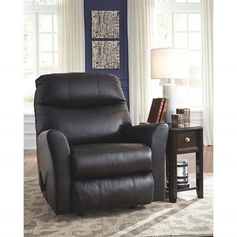 Contemporary Black Wood Chairside End Table with Storage Drawer