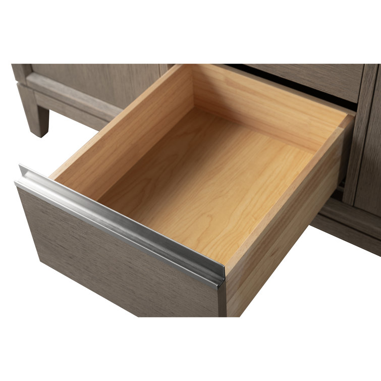 Driftwood Gray 48" Single Sink Bathroom Vanity with Engineered Marble Top