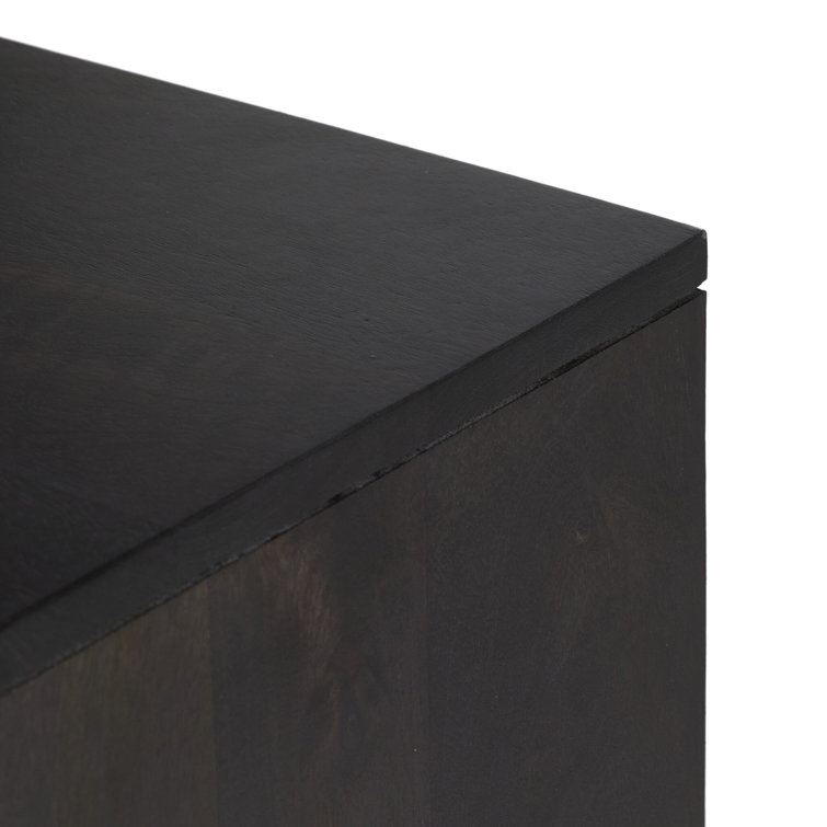 Carmel Natural Mango Wood and Iron 35" Accent Cabinet