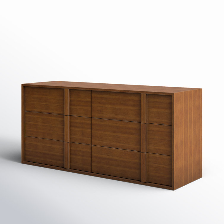Walnut Double Dresser with Soft Close Drawers