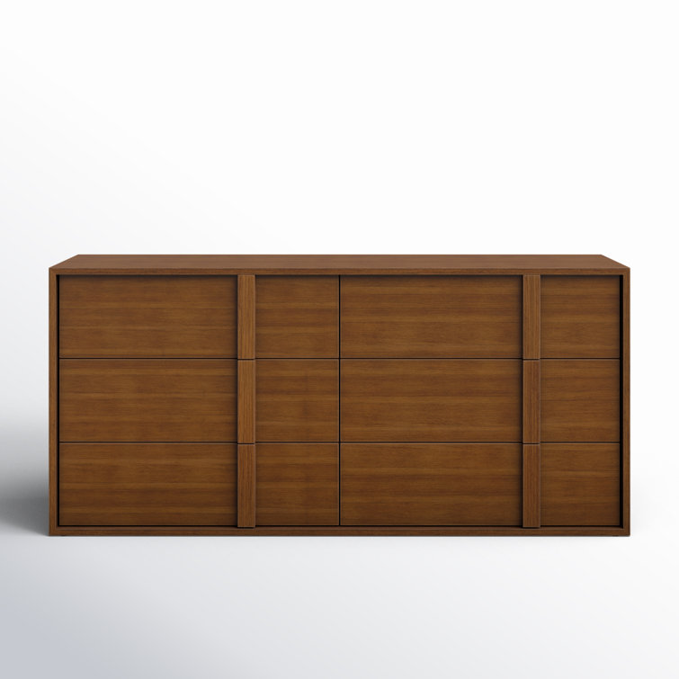 Walnut Double Dresser with Soft Close Drawers
