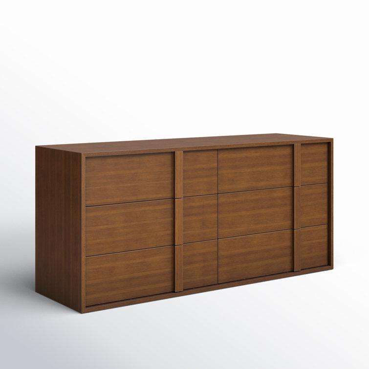 Walnut Double Dresser with Soft Close Drawers