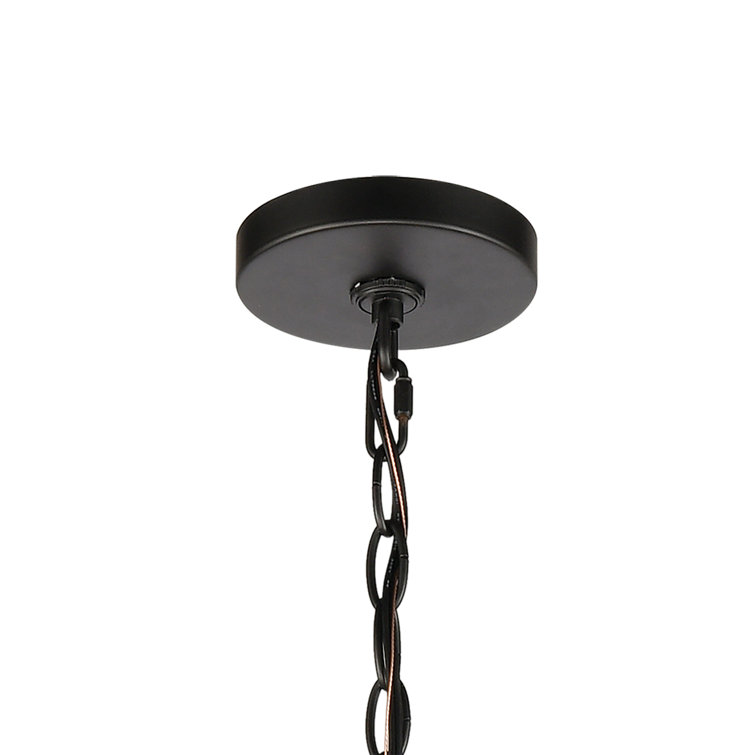 Wickshire Sleek Matte Black 6-Light Traditional Chandelier