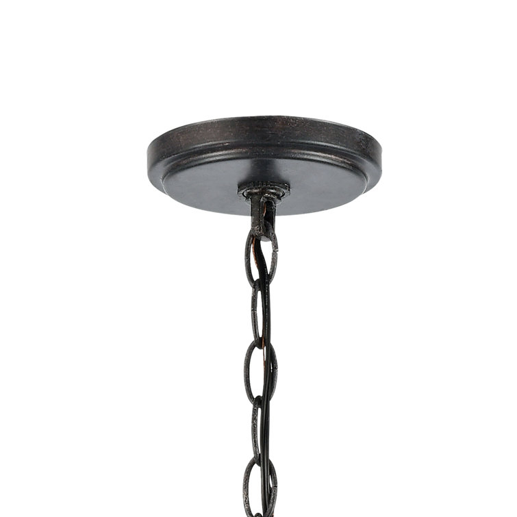 Midnight Bronze 4-Light Globe Chandelier with Clear Glass Shades