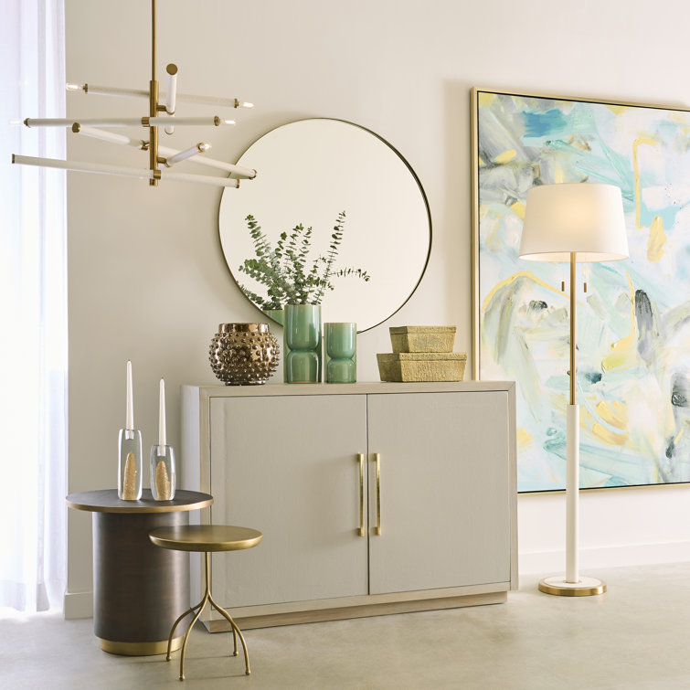 Rainier Round 13.5" Metal End Table with Beveled Edge