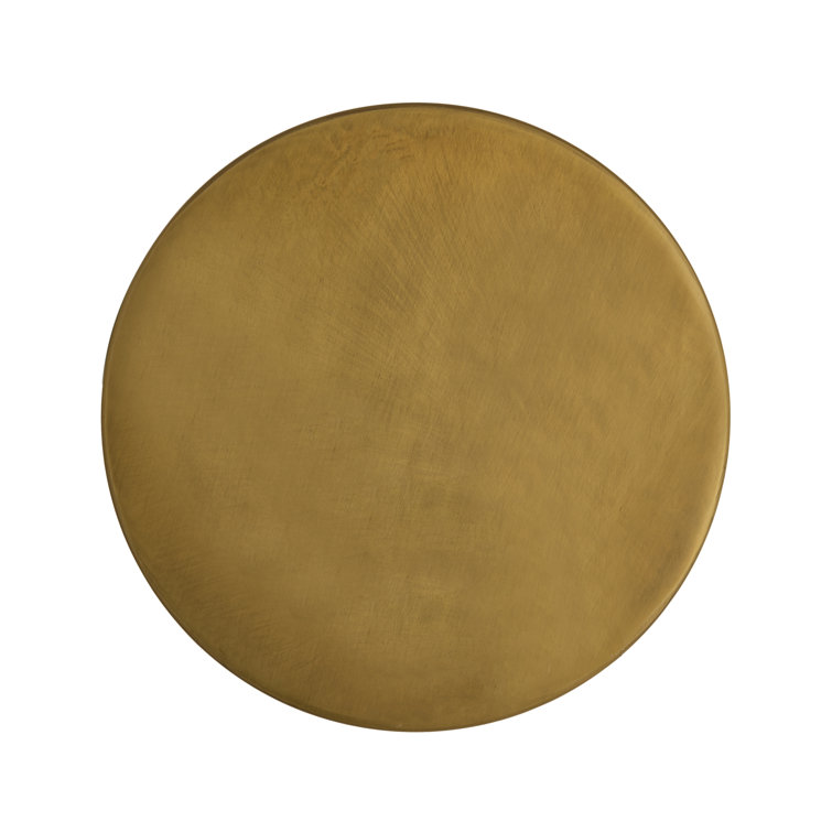 Rainier Round 13.5" Metal End Table with Beveled Edge