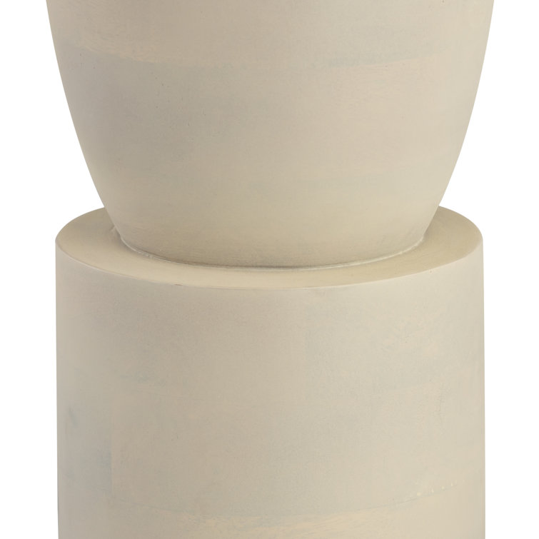 Tall Whitewashed Mango Wood Table Vase