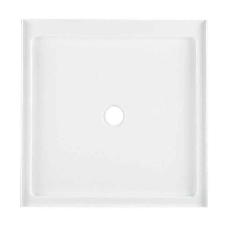 White 36'' Square Single Threshold Shower Base