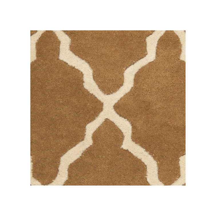 Hand-Tufted Artisan Wool Square Rug in Blue, 2' x 3'