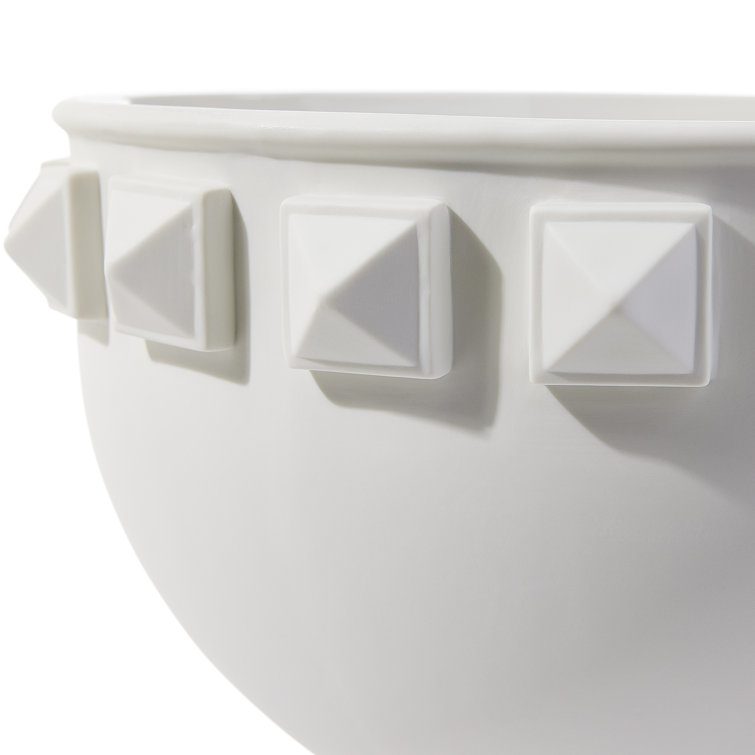 Jonathan Adler Round White Porcelain Decorative Bowl