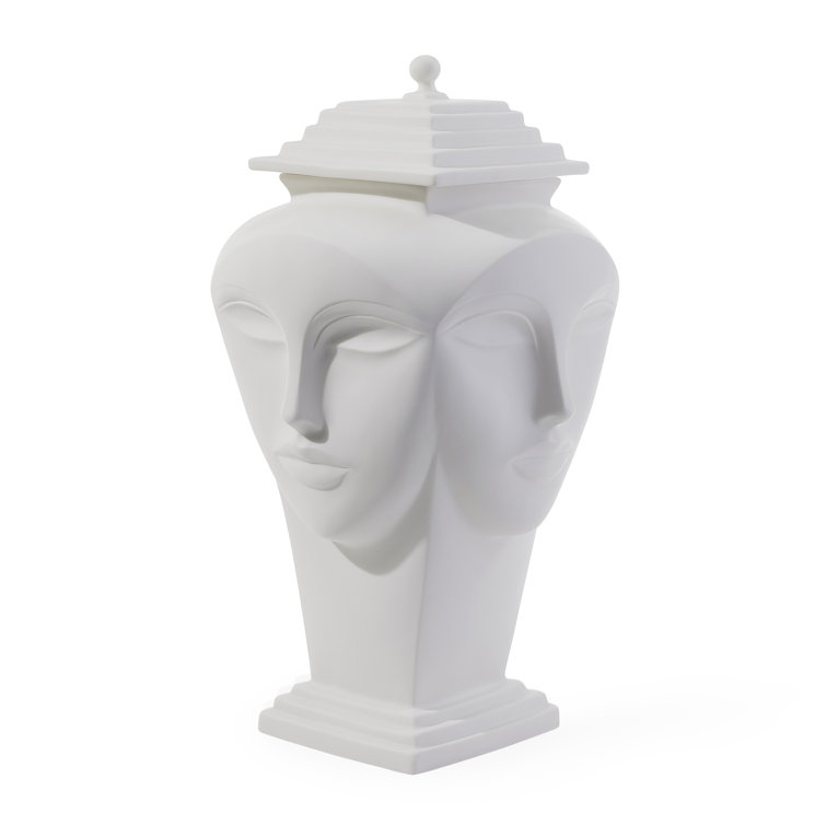 Matte White Ceramic Novelty Ginger Jar Urn