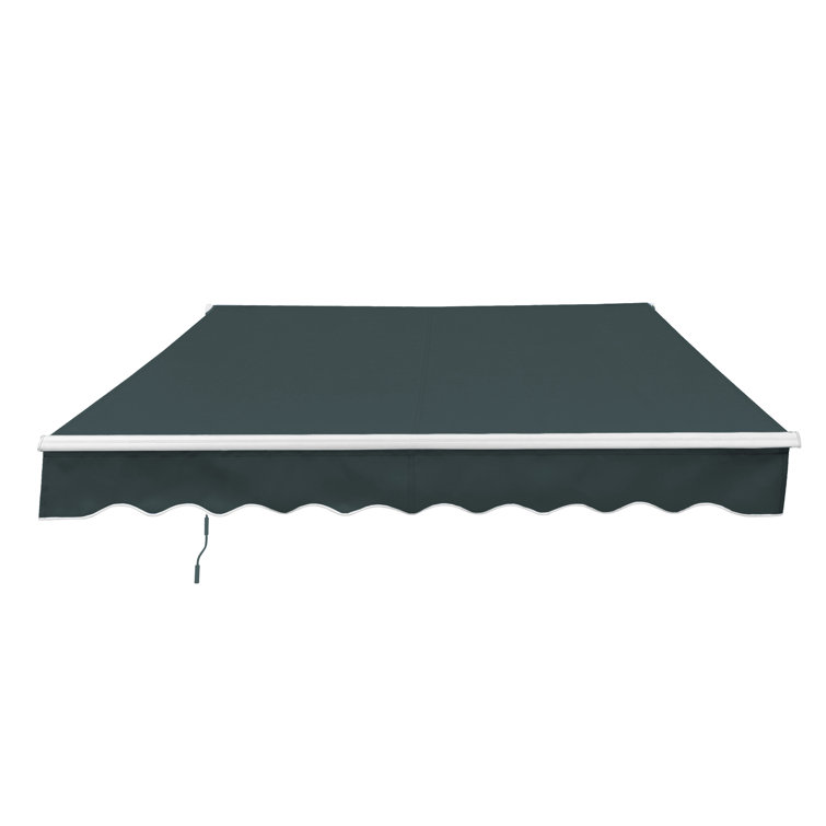 Forest Green Motorized Retractable Patio Awning 16 x 10 Feet
