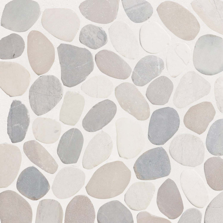 Mix Blend 12" x 12" Natural Stone Pebble Mosaic Tile