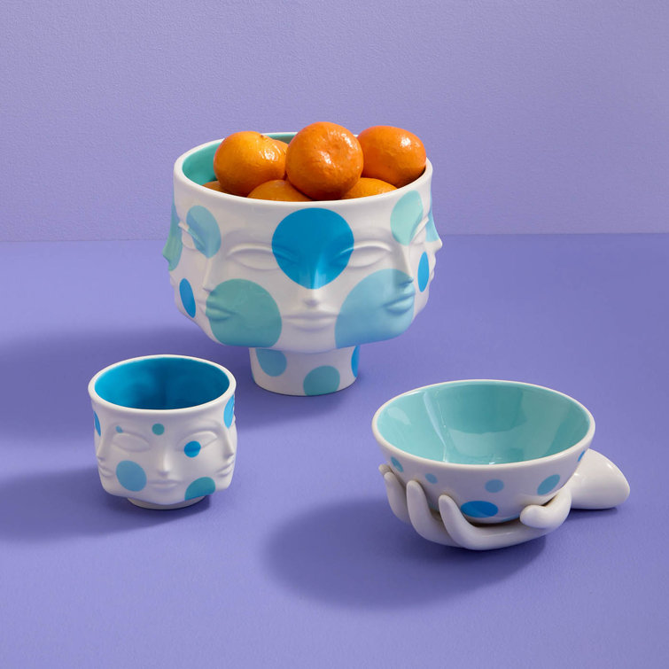 Jonathan Adler Blue and White Porcelain Decorative Bowl