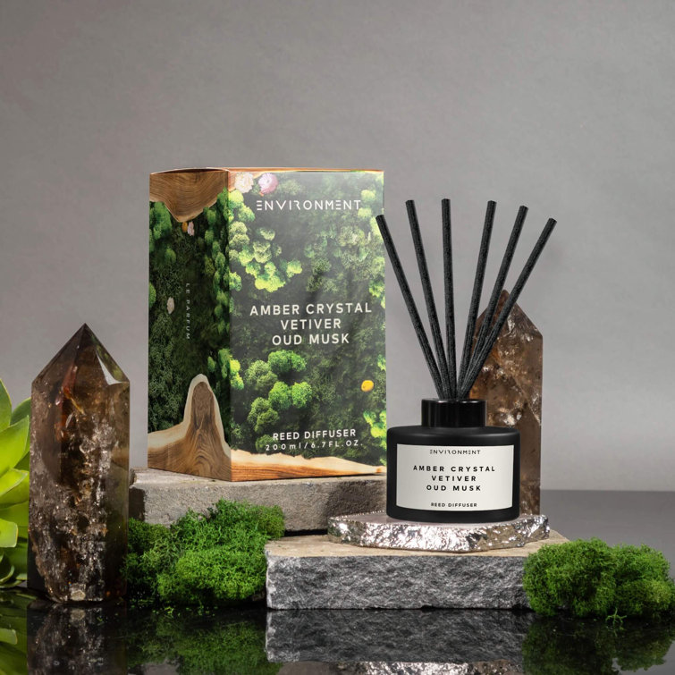 Black Amber Crystal Vetiver Oud Musk Reed Diffuser