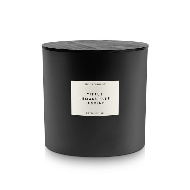 55oz Black Soy Candle with Citrus Lemongrass Jasmine Scent