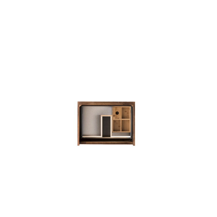 Mantova 24" Mid-Century Walnut Wall-Mount Single Vanity Cabinet