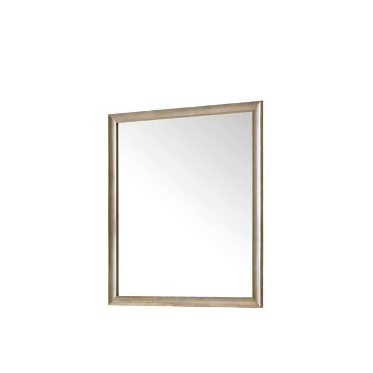 Natural Walnut Rectangular Wood Framed Mirror, 40" x 36"