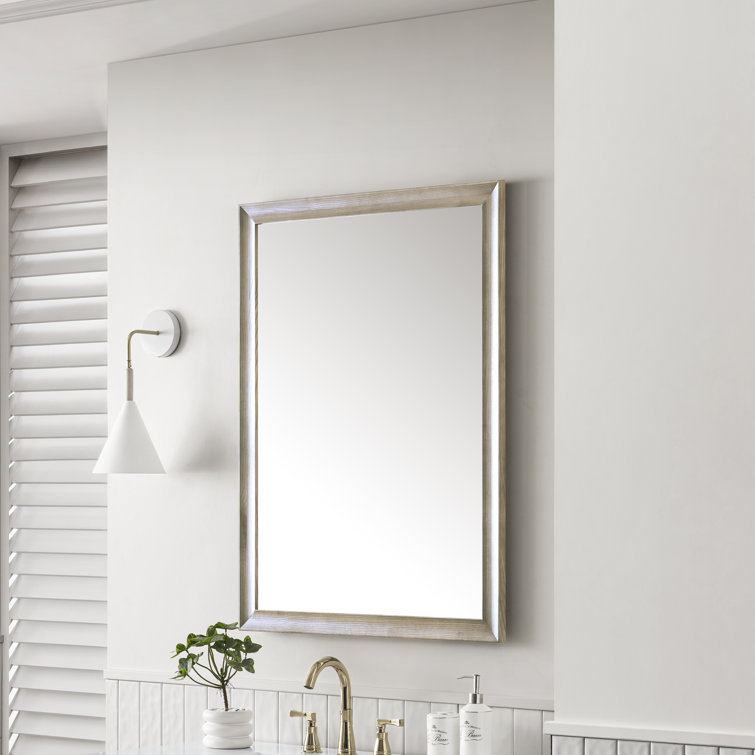 Glenbrooke Light Natural Oak 40"x48" Rectangular Wood Vanity Mirror