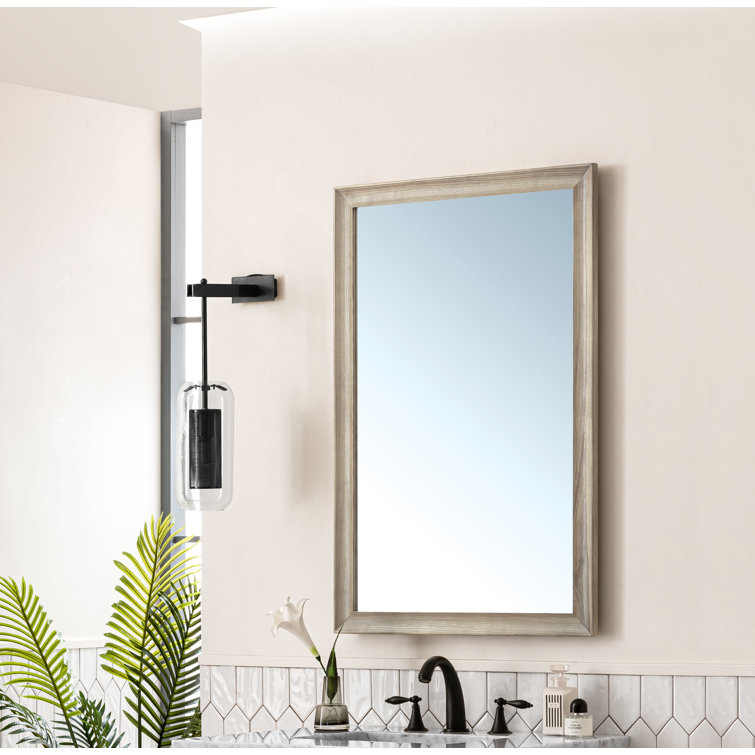 Glenbrooke Light Natural Oak 40"x48" Rectangular Wood Vanity Mirror