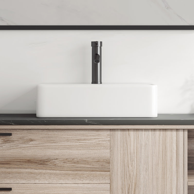 Turner 20" White Ceramic Rectangular Wall-Mount Bathroom Sink