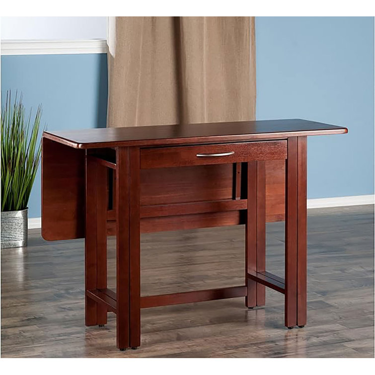 Walnut 41.73'' Extendable Solid Wood Dining Table