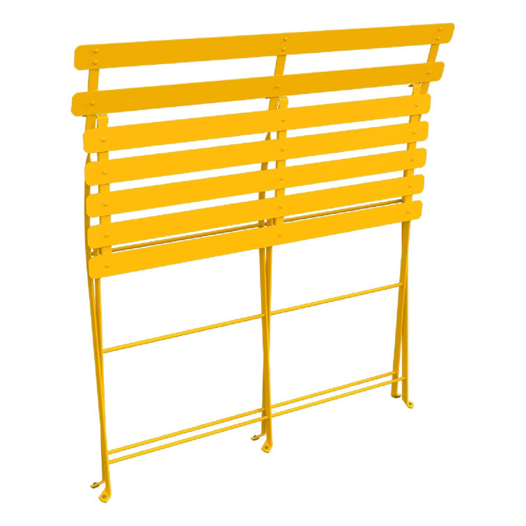 Honey Textured Steel Outdoor Bistro Bench