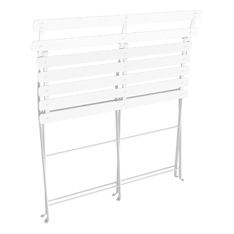 Cotton White Steel 2-Seater Outdoor Folding Bench