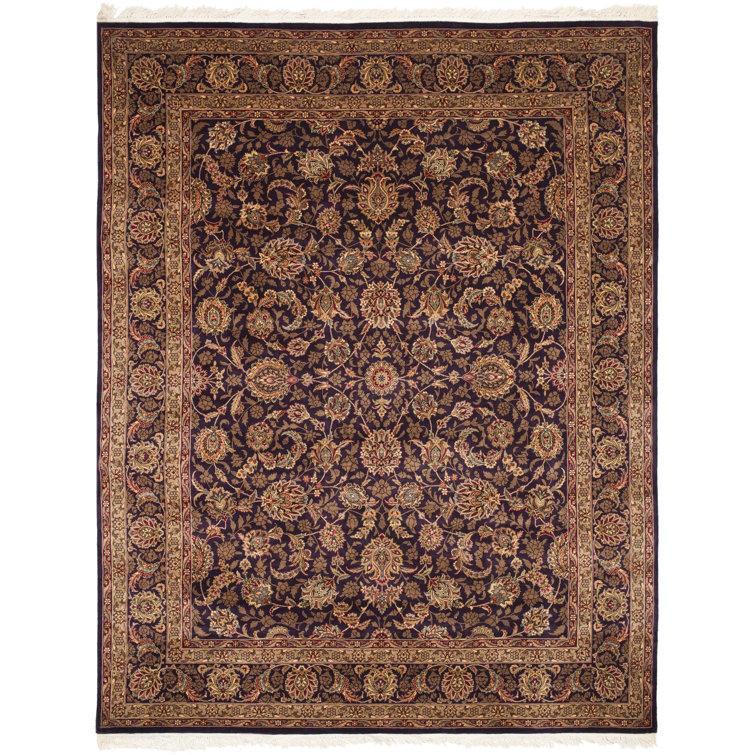 Elysian Fields Green Wool Hand-Knotted 4' x 6' Area Rug