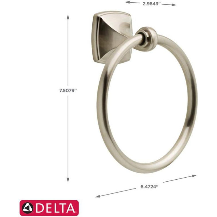 Amaya Brushed Nickel Wall Mounted Towel Ring