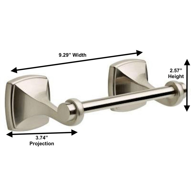 Amaya Brushed Nickel Wall Mounted Toilet Paper Holder