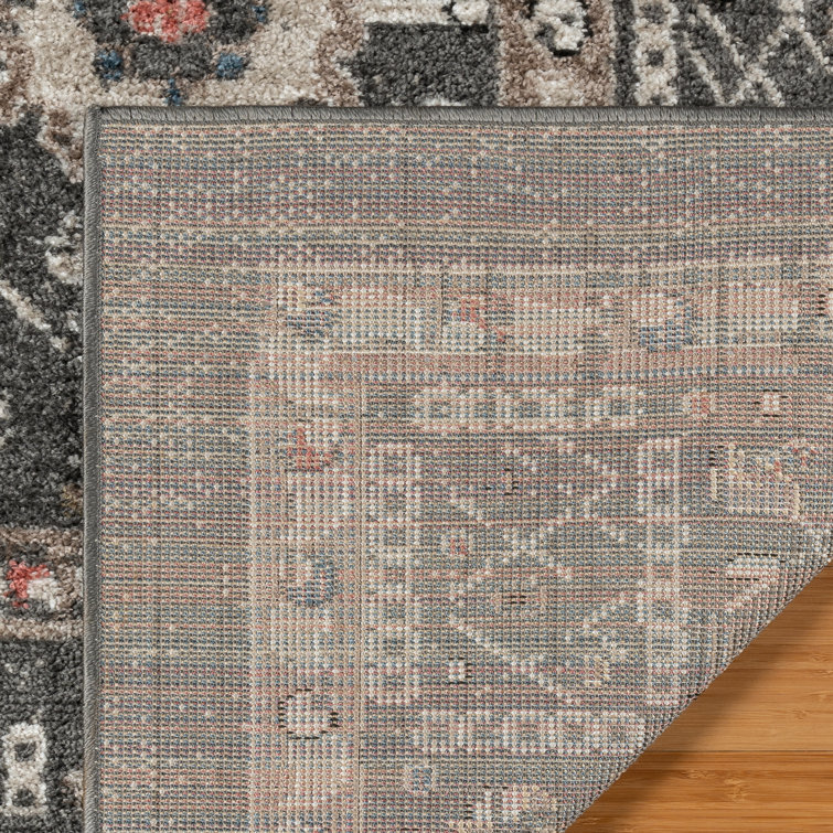 Heirloom Gray Tufted Rectangular Polypropylene Area Rug 8'9" x 13"