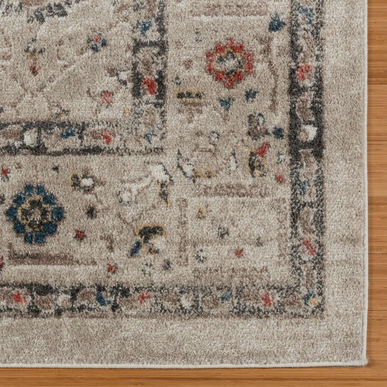 Ivory Tufted Rectangular 8' x 10' Synthetic Area Rug