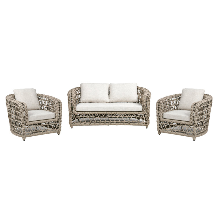 Everly 4-Person Woven Aluminum Outdoor Seating Set