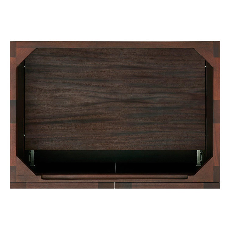 Delavan 30" Mahogany Single Bathroom Vanity with Carrara Marble Top