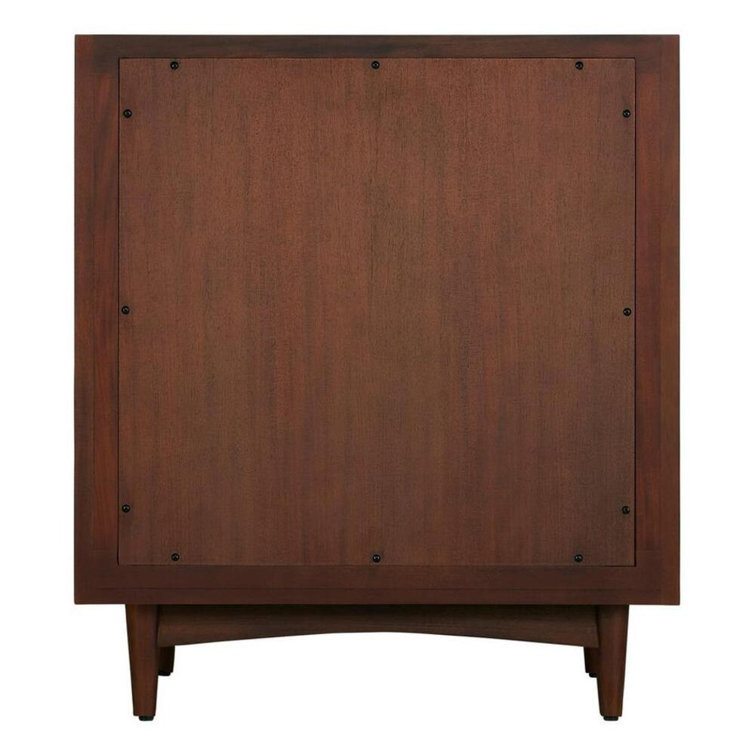 30" Mahogany Freestanding Vanity with Brass Knobs