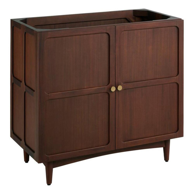 Delavan 36" Cold Brew Mahogany Freestanding Vanity Cabinet