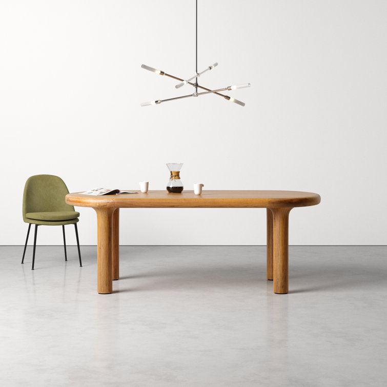 Germaine 82.7'' Oval Brown Oak Dining Table