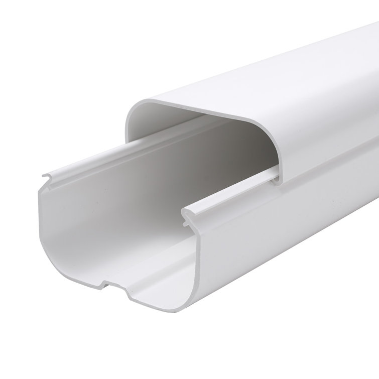 White PVC Mini Split Line Set Cover with Complete Accessories