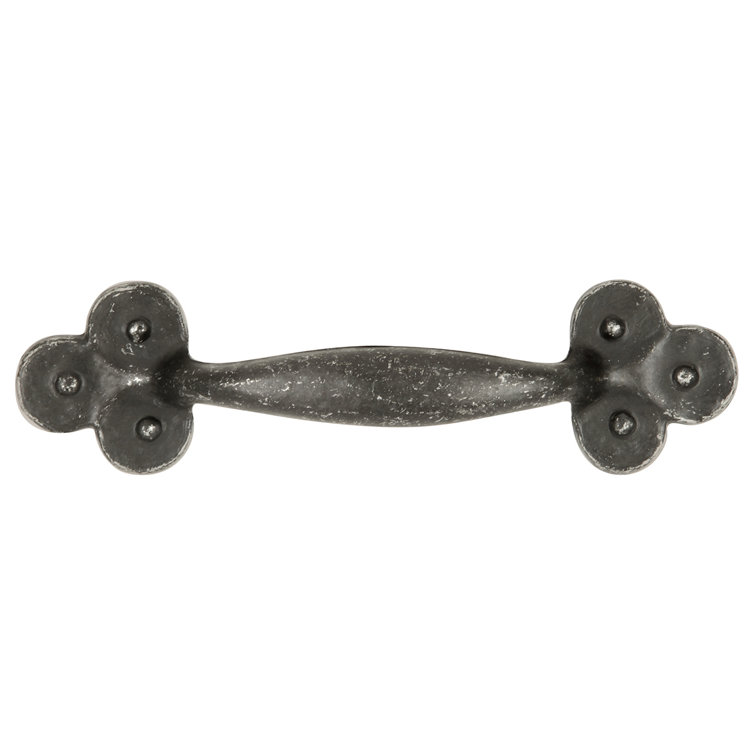 Pewter Rustic Zinc Cabinet Handle with Mounting Hardware