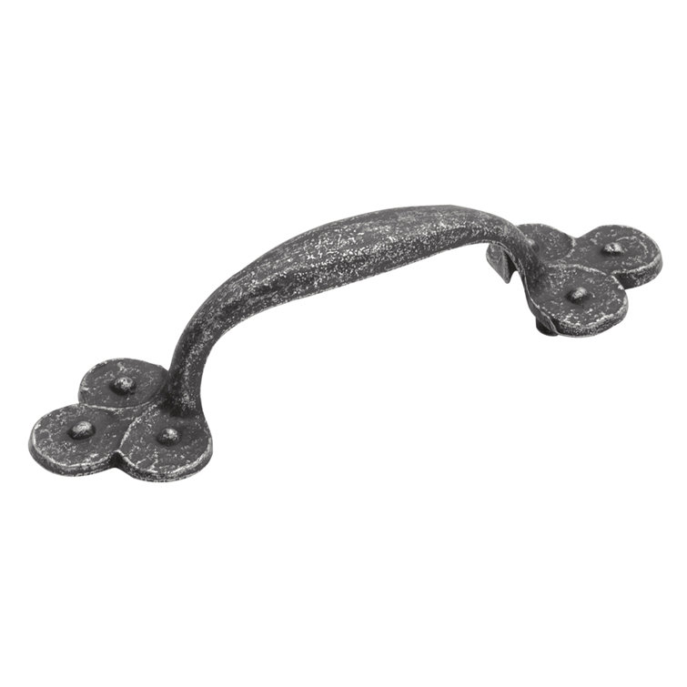 Pewter Rustic Zinc Cabinet Handle with Mounting Hardware