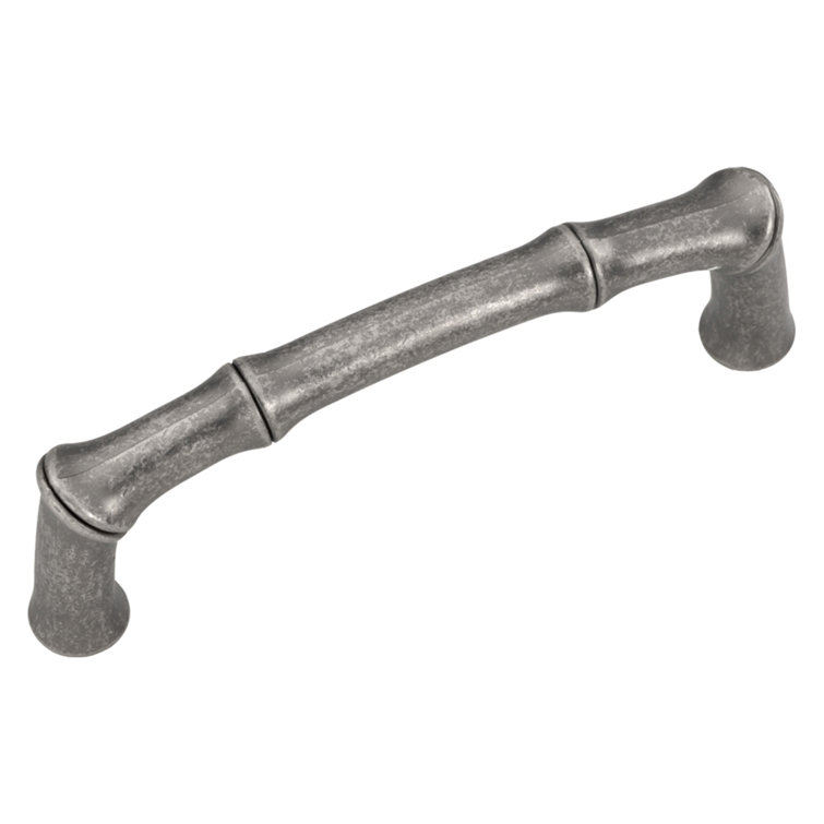 Black Nickel Vibed Bamboo Cabinet Pulls with Mounting Hardware, 3"